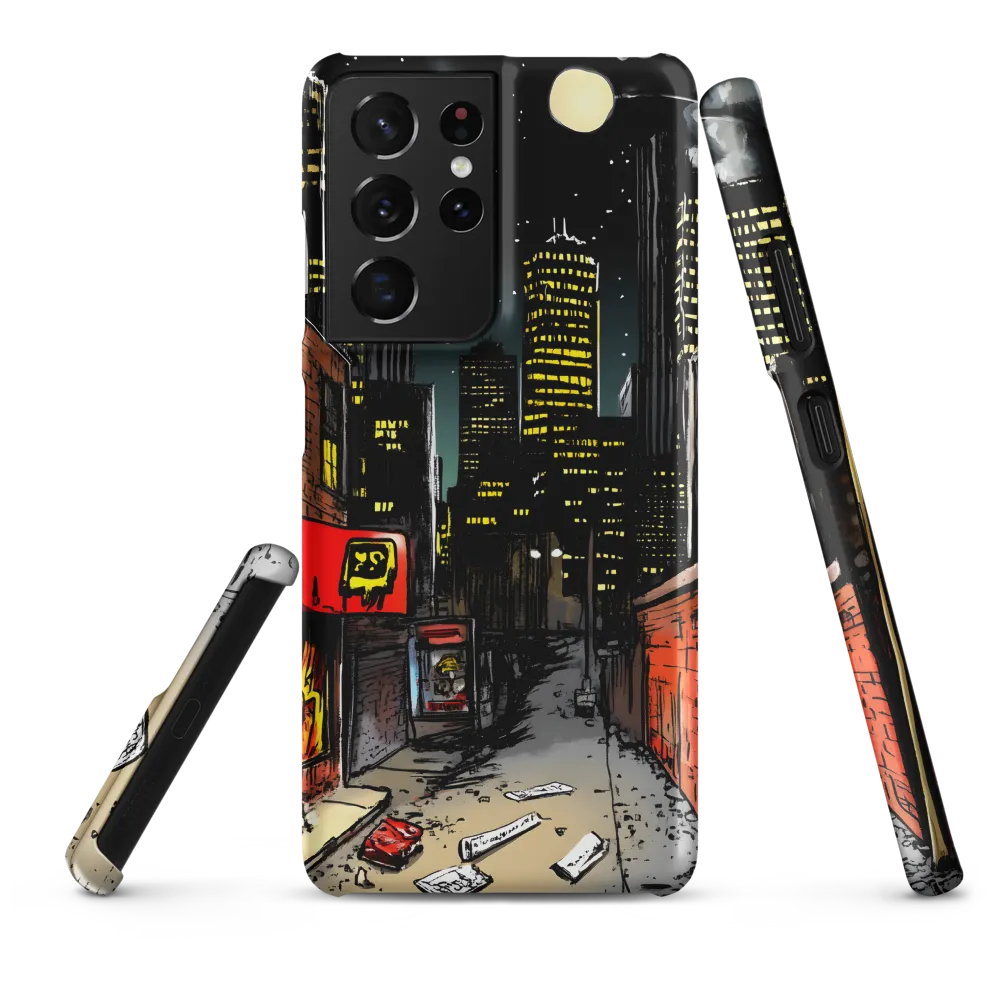 Nocturnal Cityscape: The Hidden Alley | Phone Case |  S21 Ultra | Snap Case | Matte
