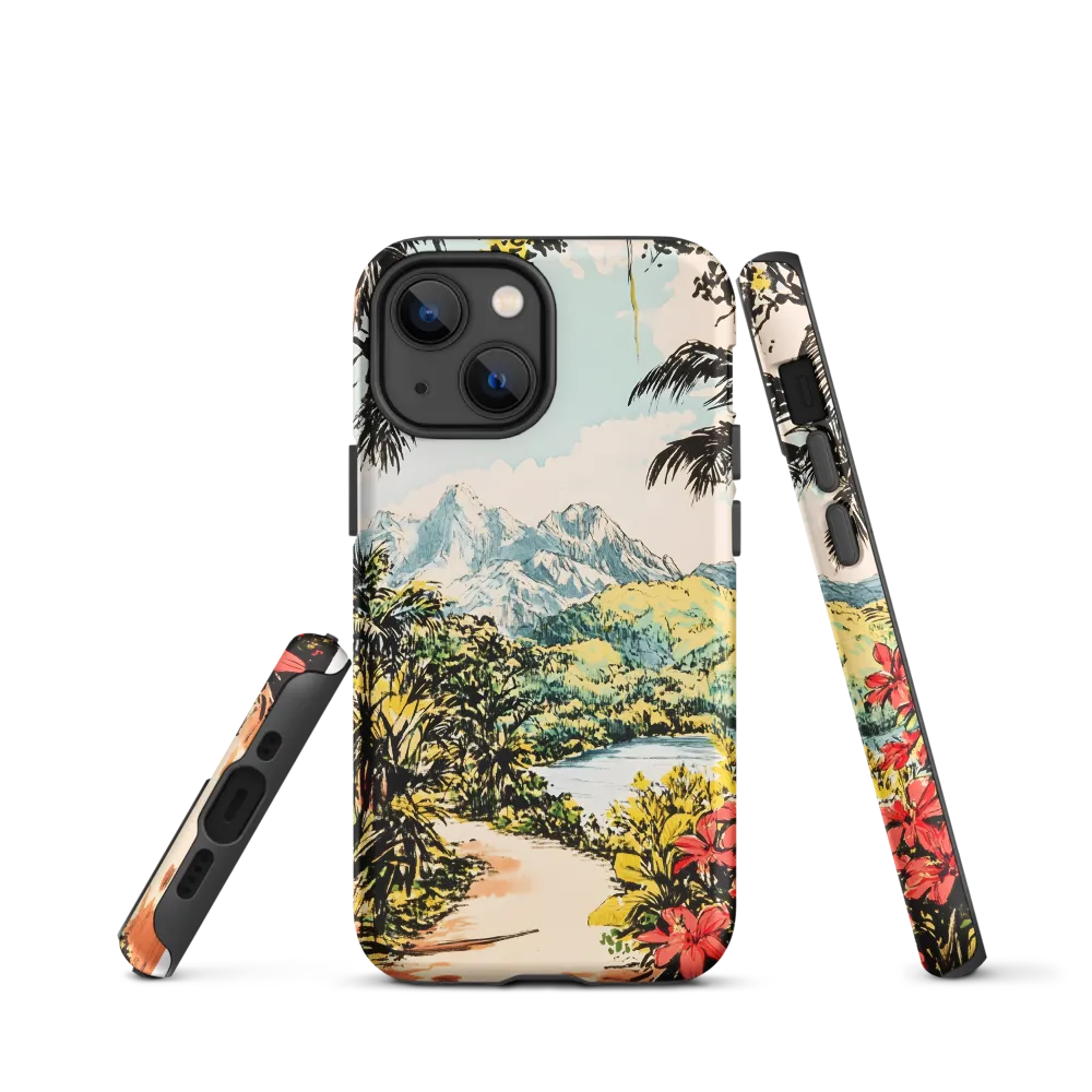 Tropical Serenity | Phone Case |  13 mini | Tough Case | Matte