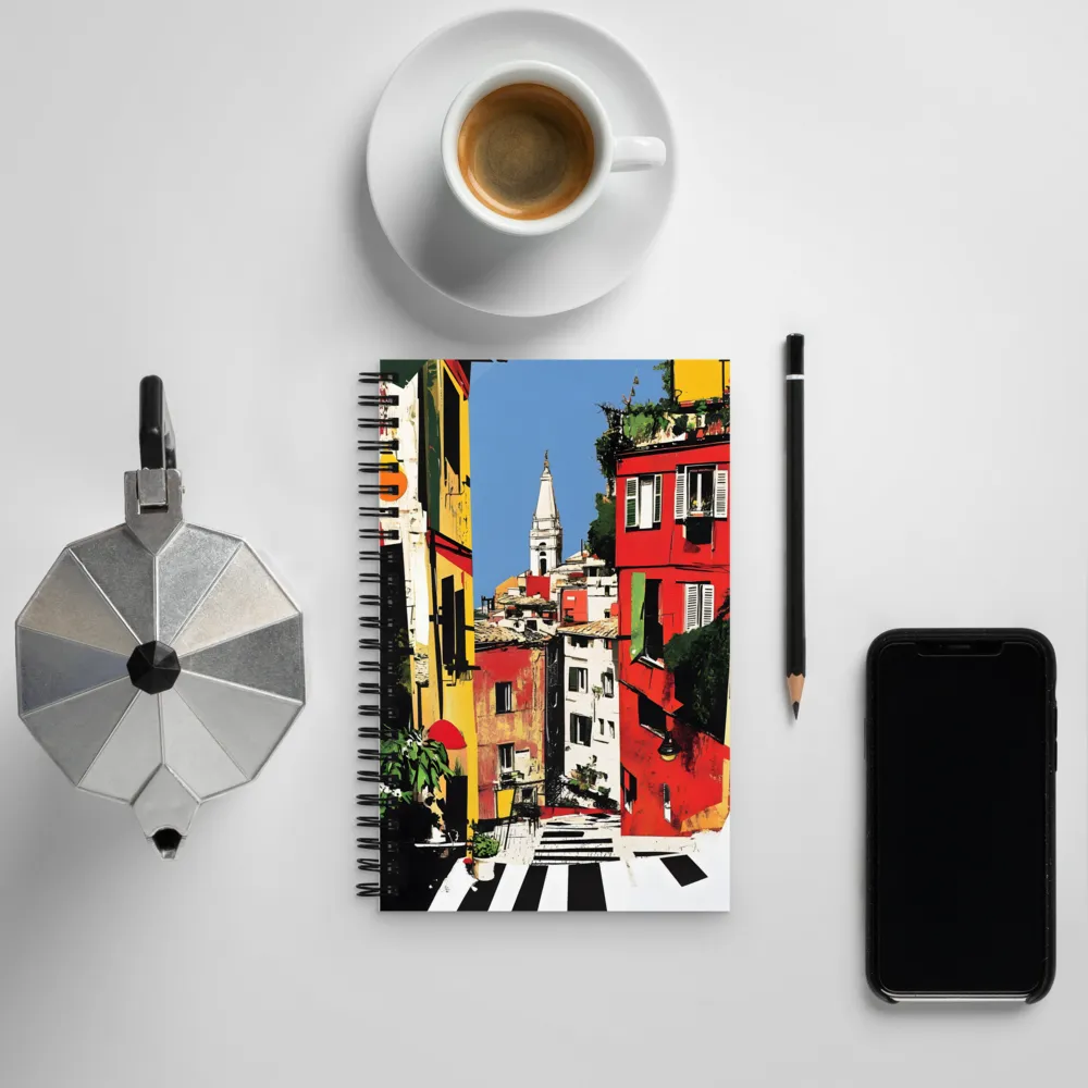 Colorful Streets of Urban Splendor | Spiral Notebook