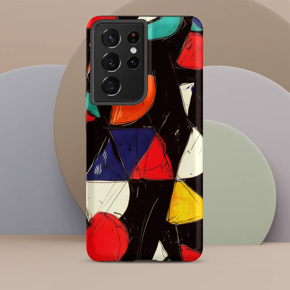 Vibrant Geometric Symphony | Phone Case |  S21 Ultra | Tough Case | Matte