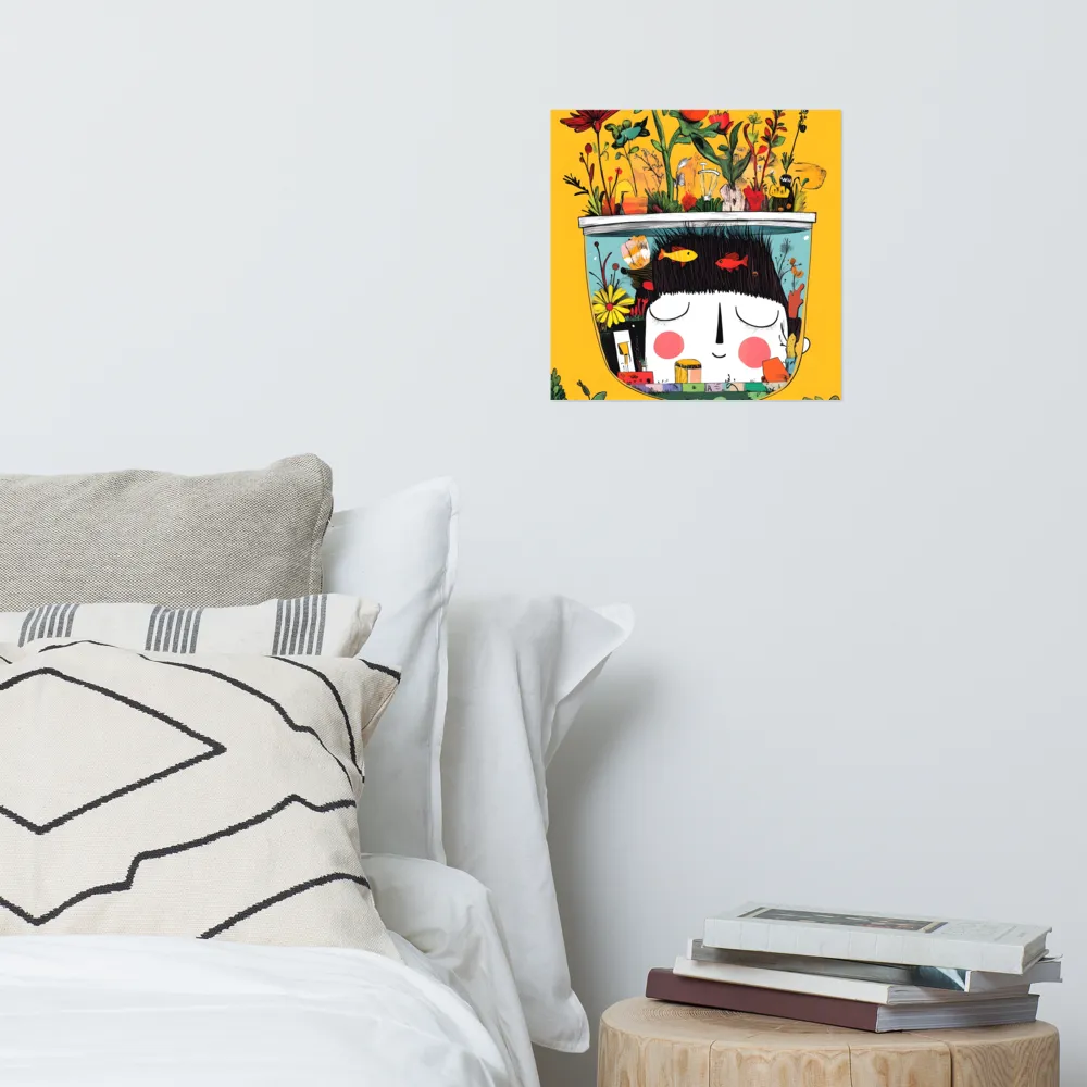 Whimsical Garden Head | Poster | 14″×14″