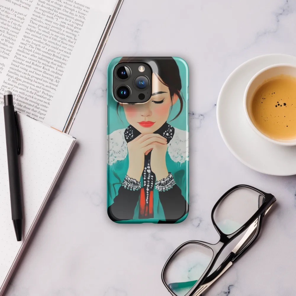 Serenity in Turquoise | Phone Case |  15 Pro Max | Snap Case | Glossy