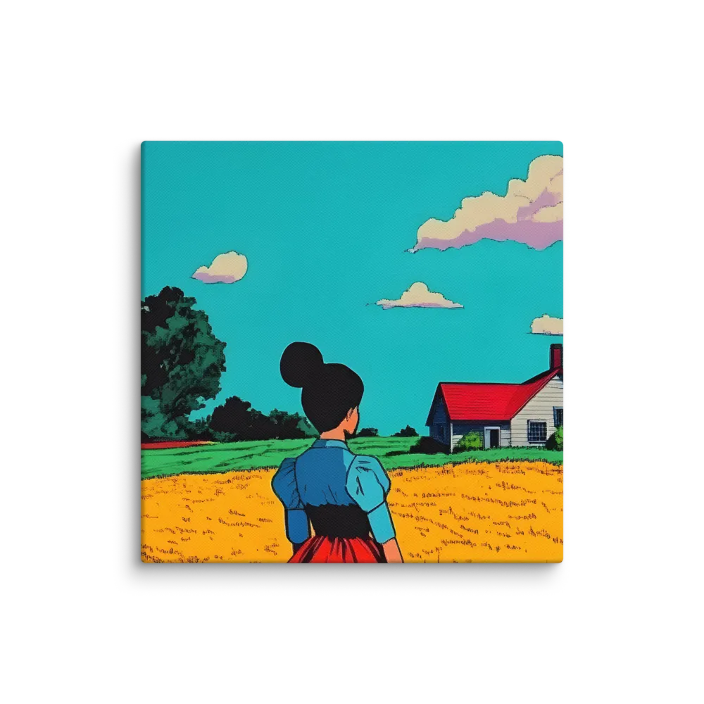 Whispers of a Sunlit Meadow | Canvas | 12″×12″