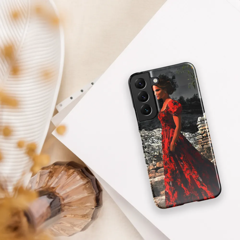 Elegance in Red | Phone Case |  S22 | Snap Case | Glossy