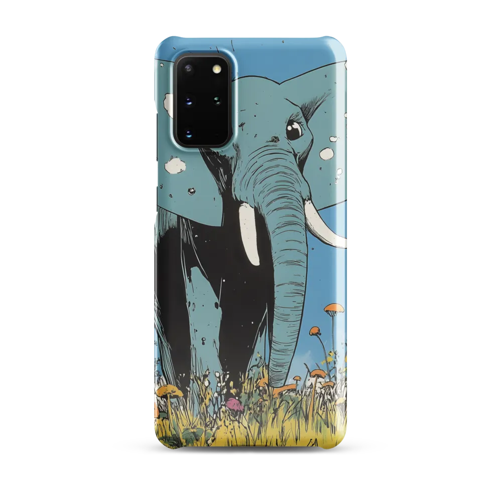 Whimsical Blue Elephant in Bloom