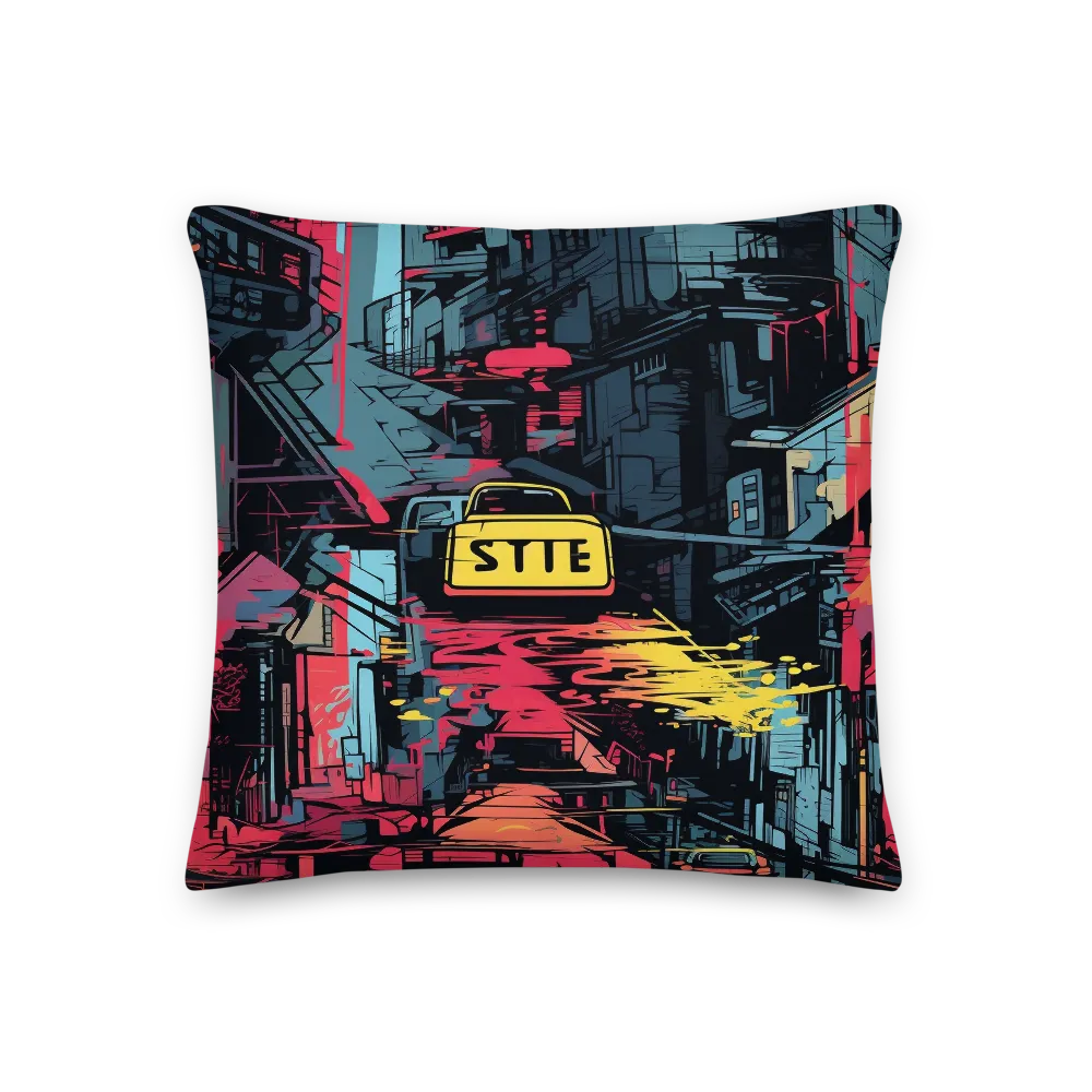 Citybeat: A Neon Dreamscape | Pillow | 18″×18″