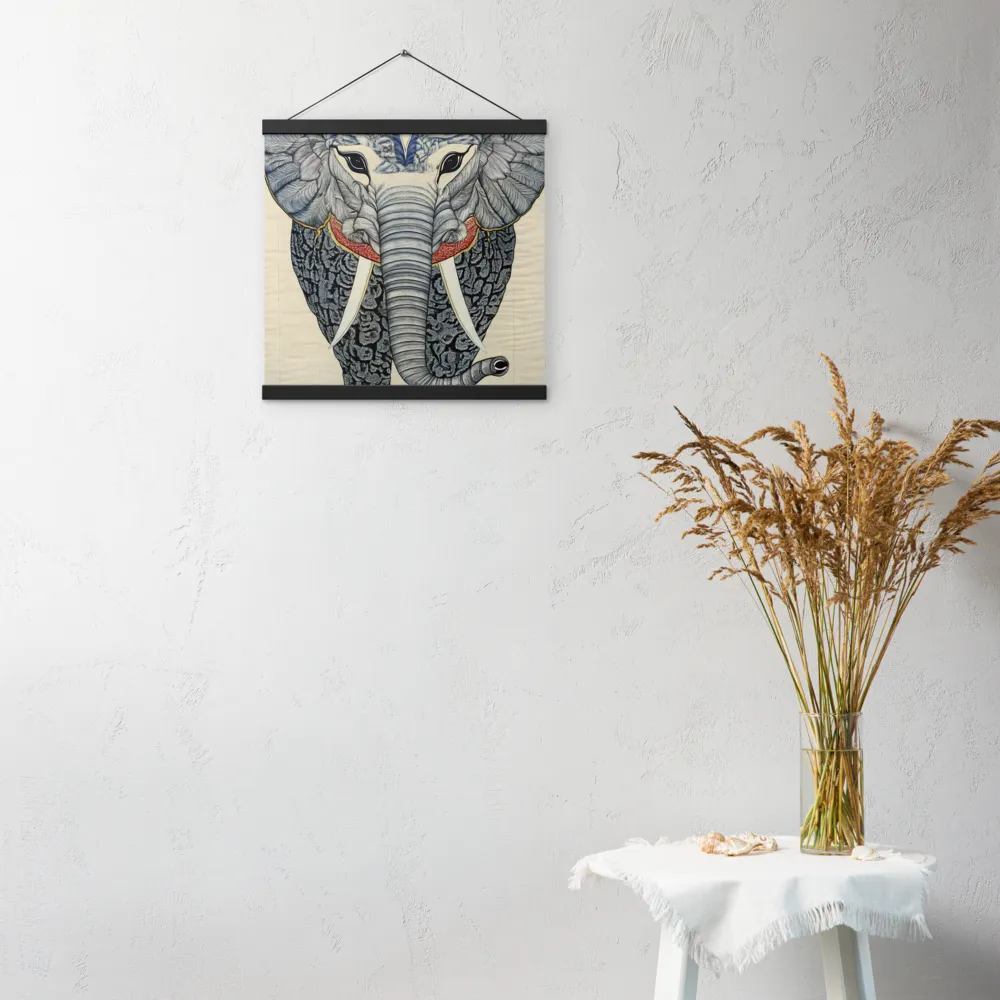 Majesty of the Elephant | Poster With Black Wood Hanger | 16″×16″