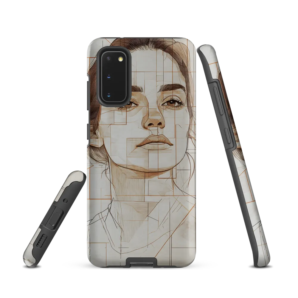 Geometric Serenity: A Minimalist Portrait