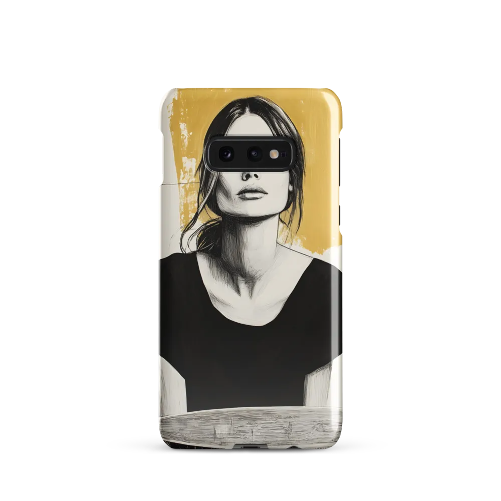 Golden Serenity: A Minimalist Portrait