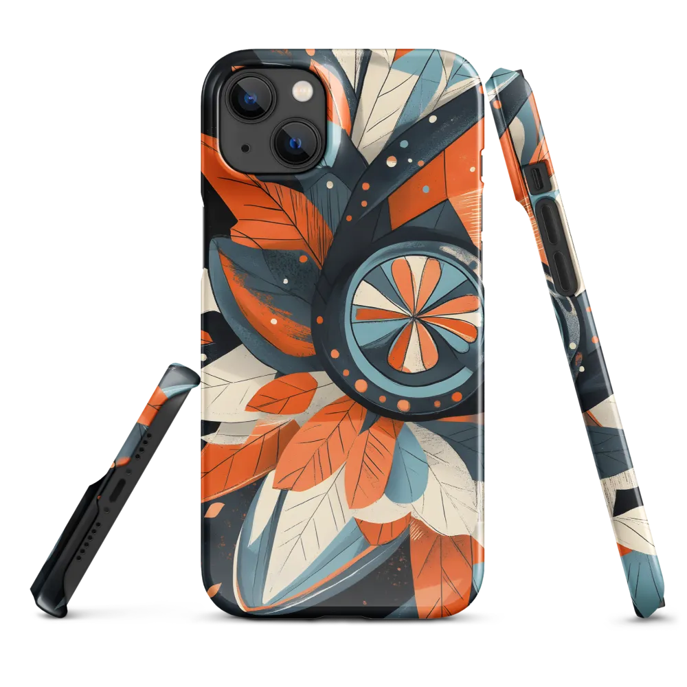Floral Symphony in Orange and Teal