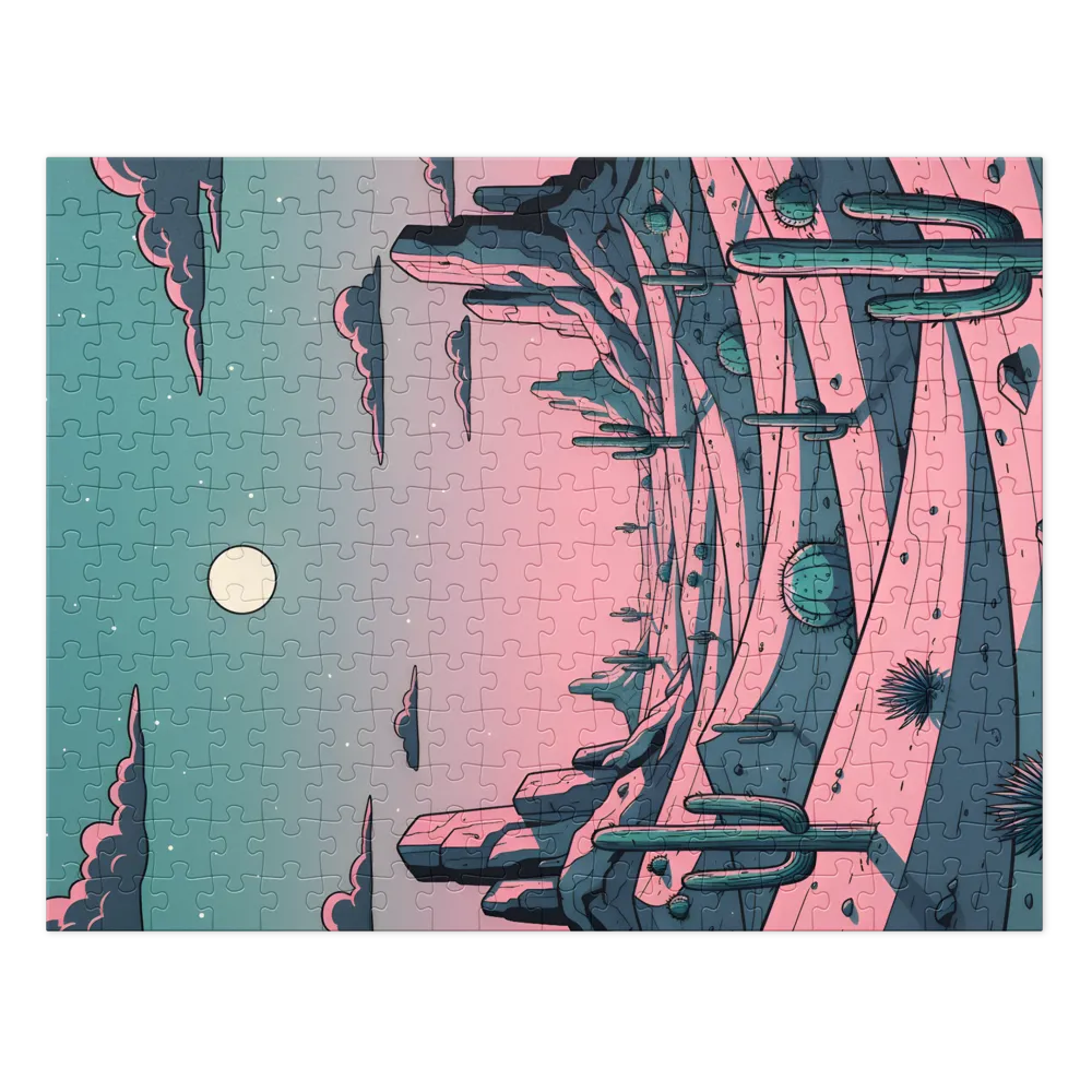 Moonlit Desert 
 Jigsaw Puzzle in Tin Box