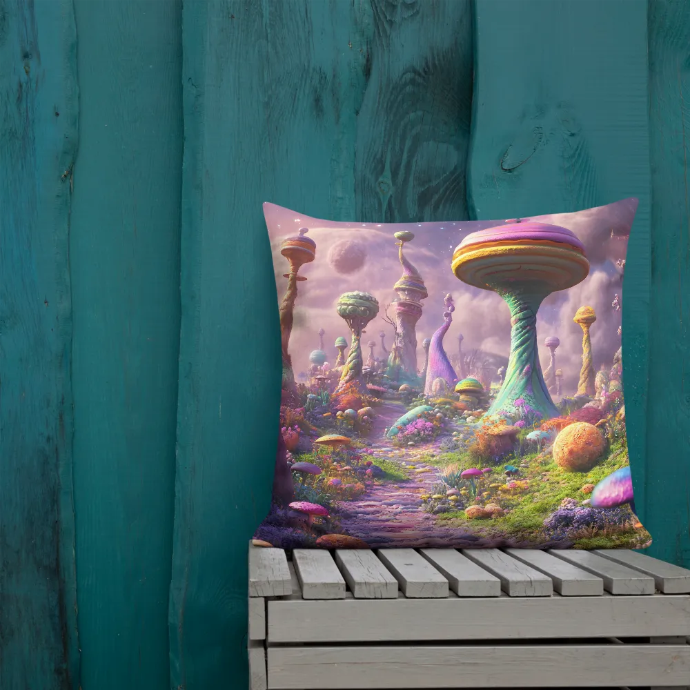 Whimsical Worlds: A Journey Through Fantasy | Pillow | 22″×22″