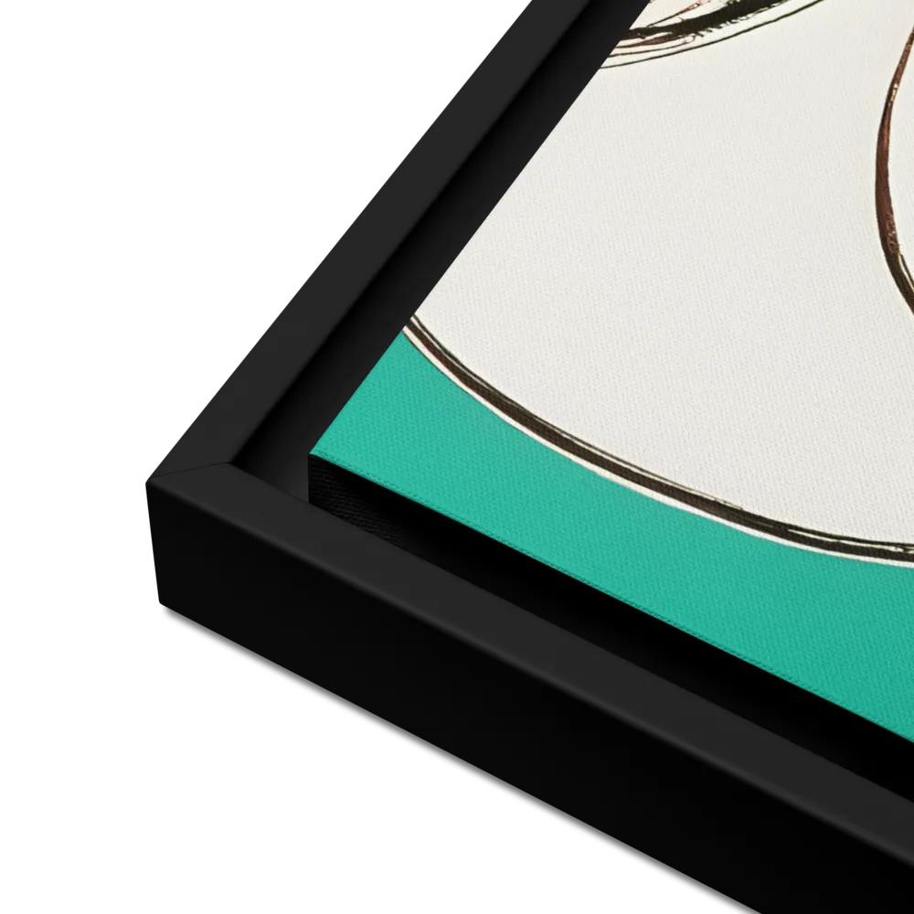 Whimsical Portrait in Colorful Abstraction | Canvas with Black Frame | 18″×24″
