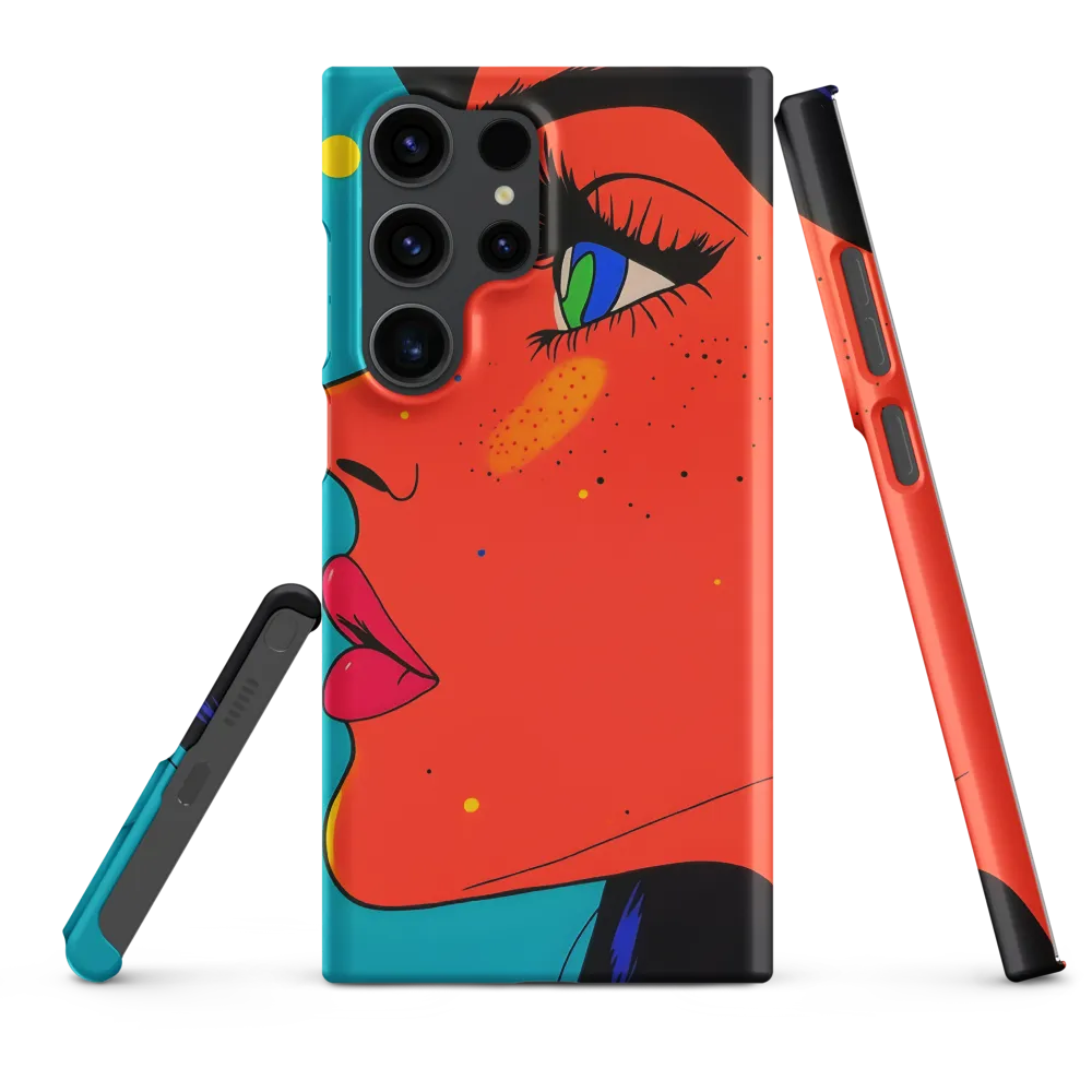 Vibrant Feminine Profile in Pop Art