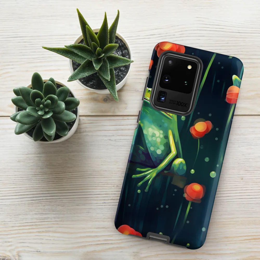 Playful Frogs in a Lush Pond | Phone Case |  S20 Ultra | Tough Case | Matte