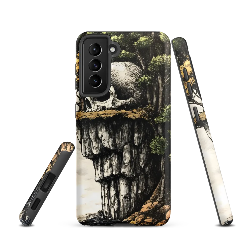 The Whispering Skull: A Surreal Encounter with Nature | Phone Case |  S21 | Tough Case | Matte