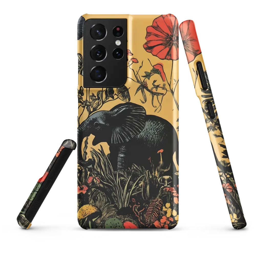 Floral Majesty: The Elephant's Sanctuary | Phone Case |  S21 Ultra | Snap Case | Matte