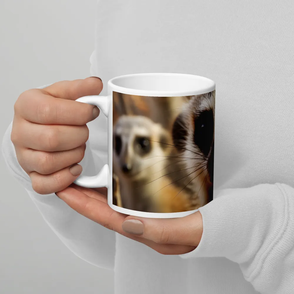 Curious Meerkats in Community | Mug with White inside | 11 oz