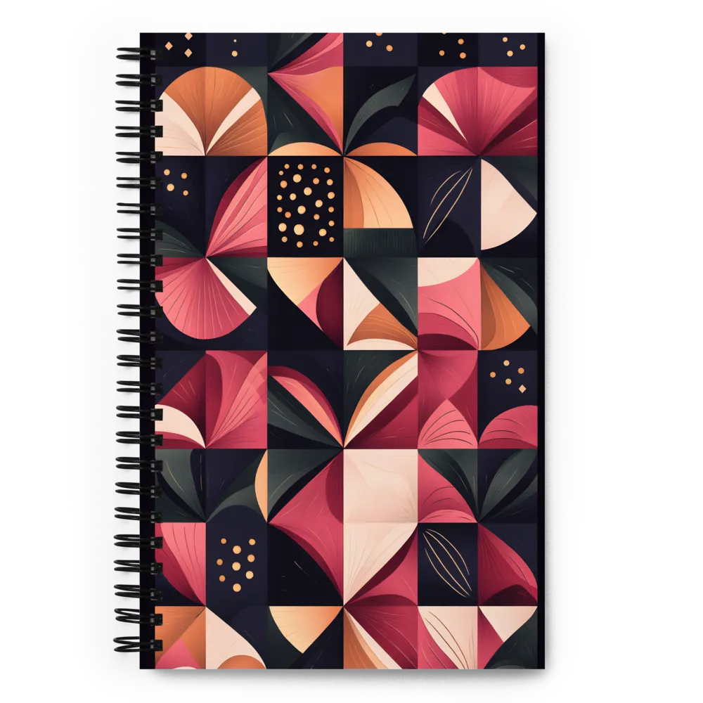 Floral Harmony in Geometry | Spiral Notebook