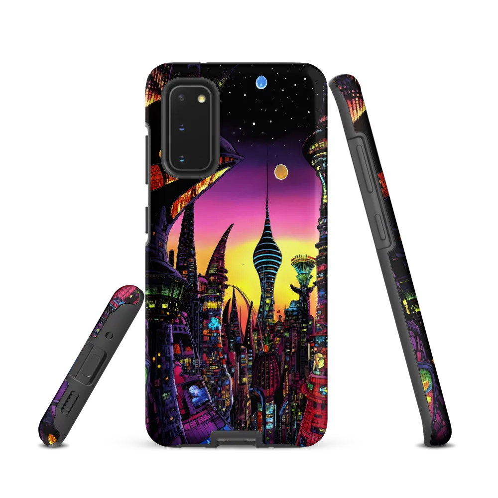 Futuristic Cityscape at Dusk | Phone Case |  S20 | Tough Case | Matte