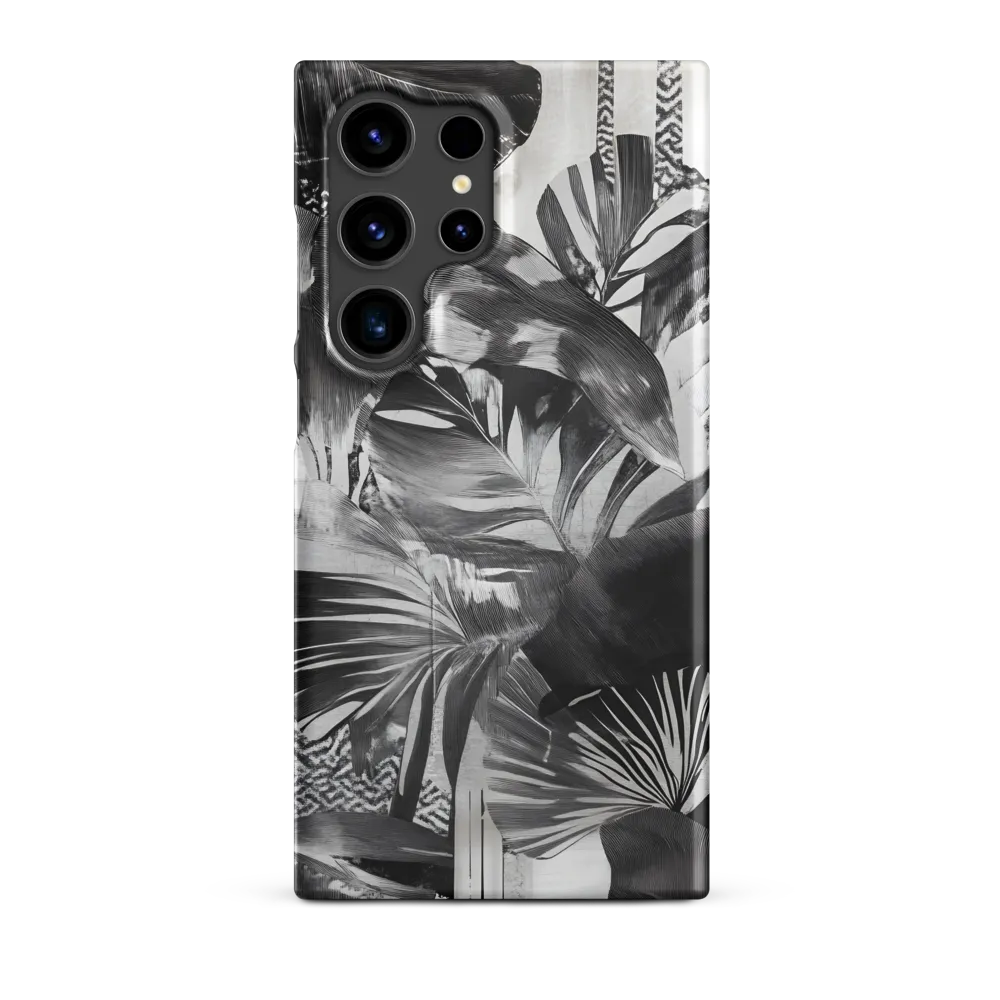 Monochrome Serenity in Tropical Foliage