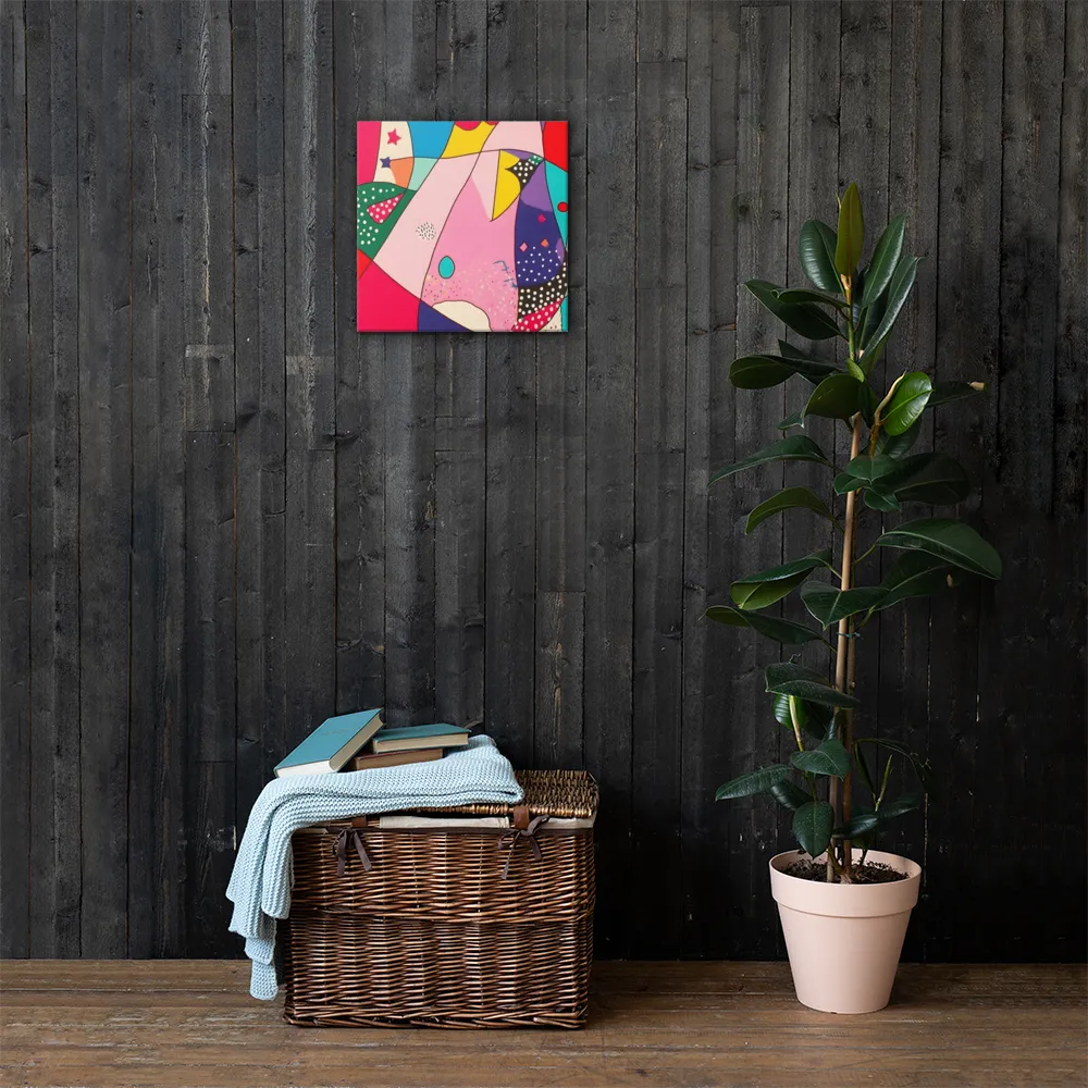 Playful Geometry in Color | Canvas | 16″×16″