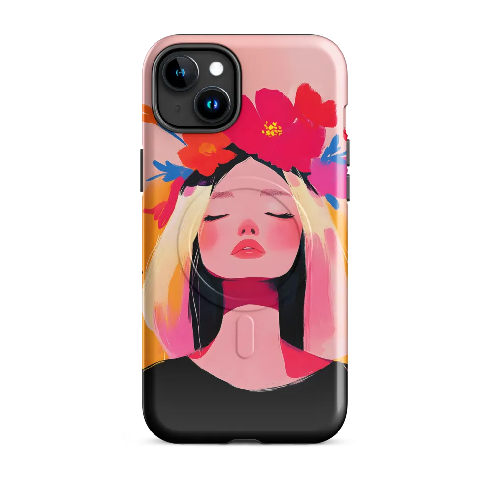 Floral Serenity | Phone Case |  15 Plus | MagSafe® Tough Case | Glossy