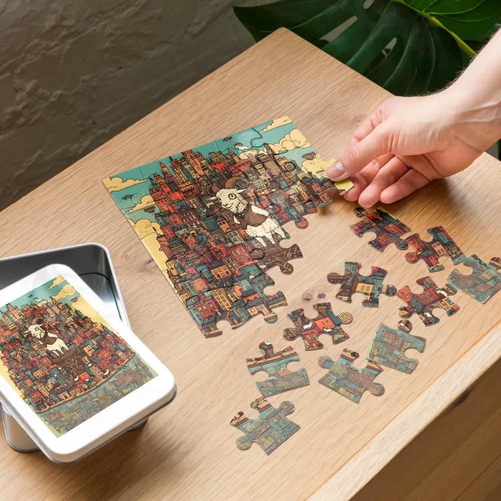 City Guardian 
 Jigsaw Puzzle in Tin Box