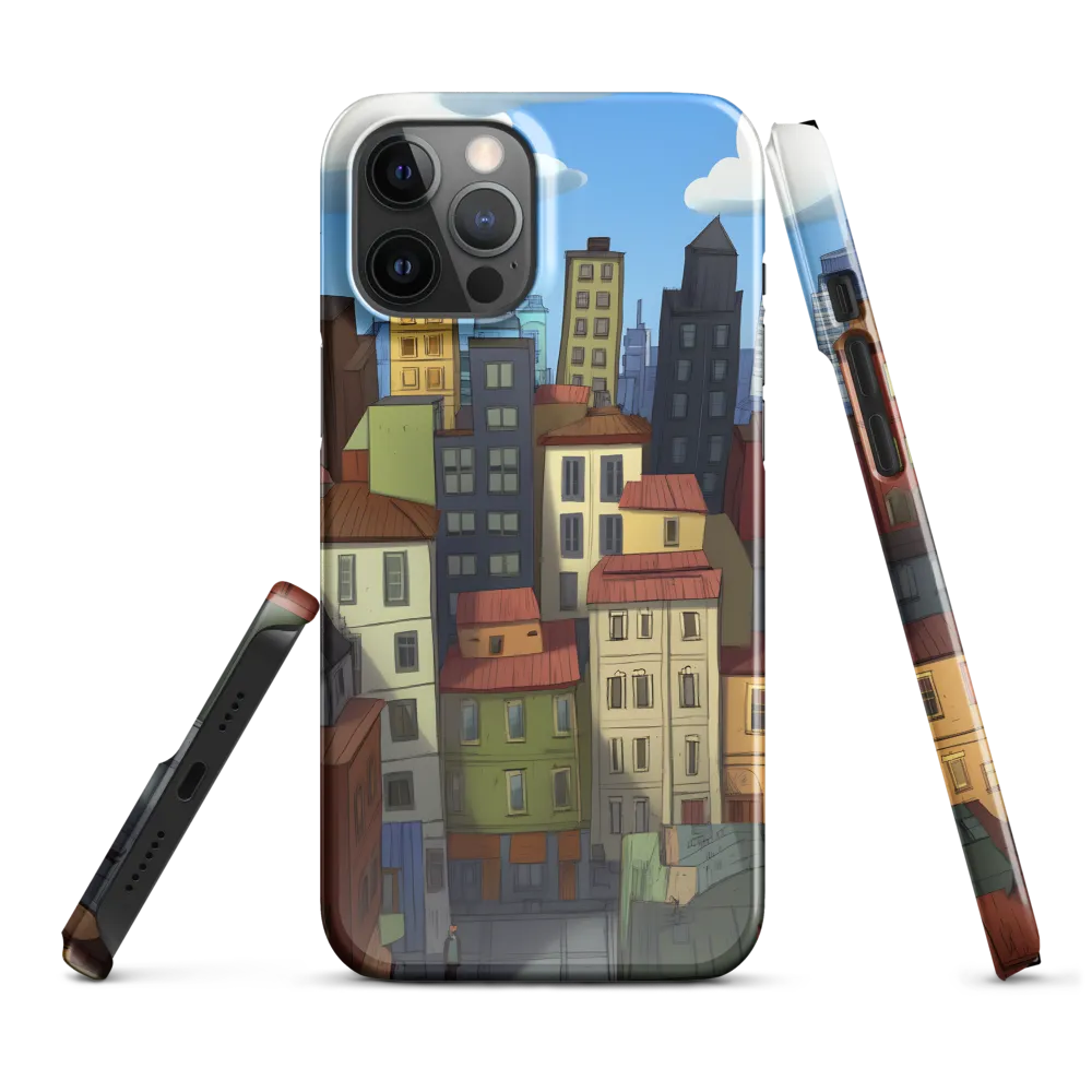 Urban Symphony: A Colorful Cityscape | Phone Case |  12 Pro Max | Snap Case | Glossy