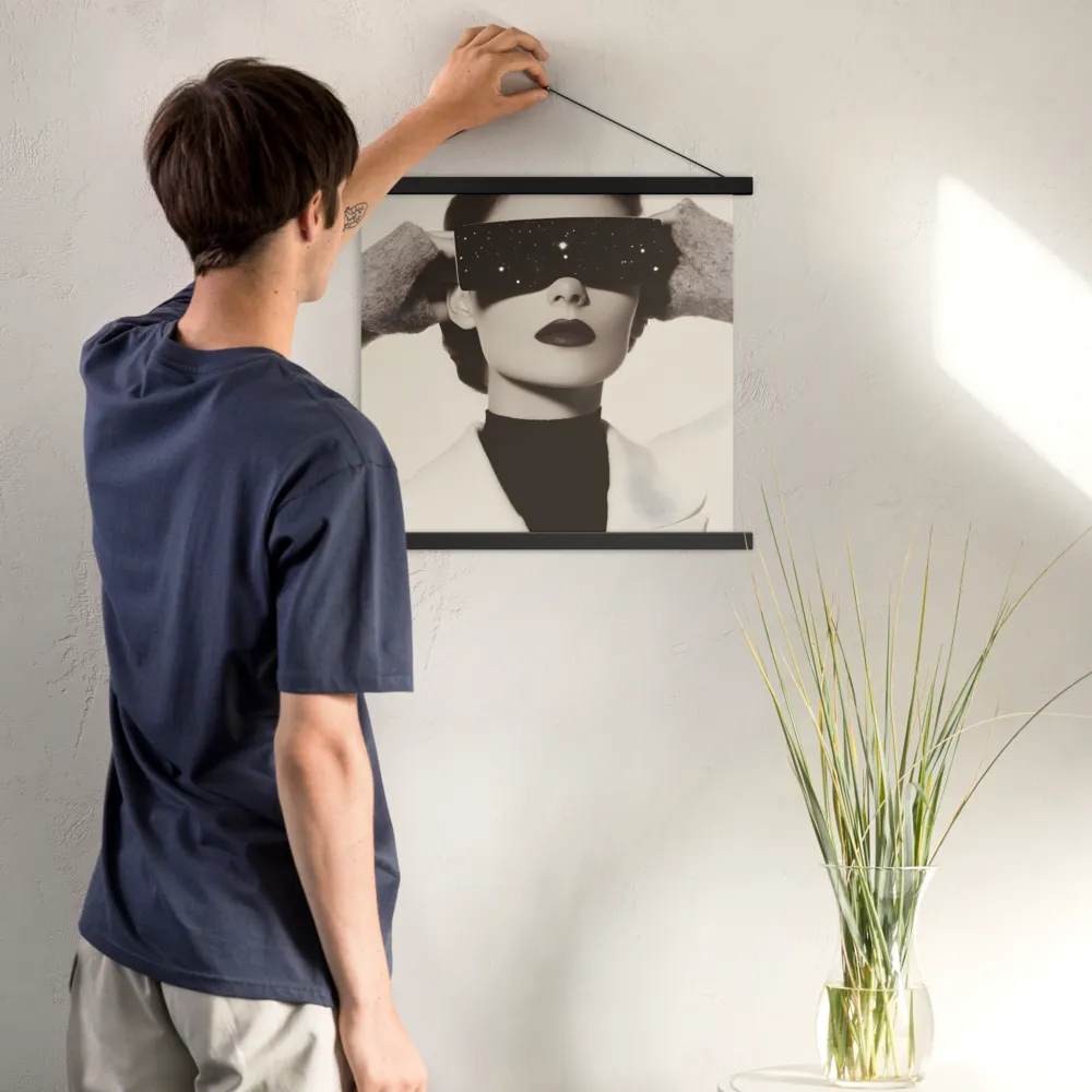 Celestial Elegance | Poster With Black Wood Hanger | 18″×18″