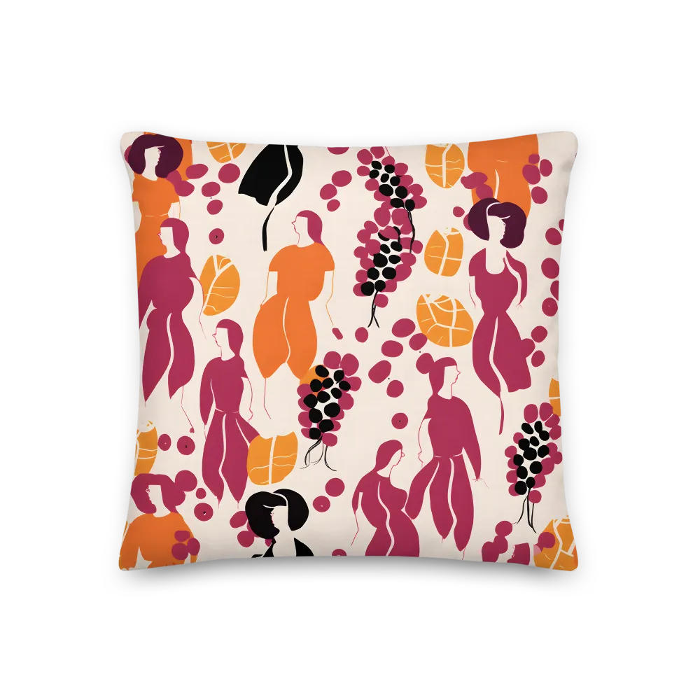 Fashion and Flora: An Abstract Dance | Pillow | 18″×18″