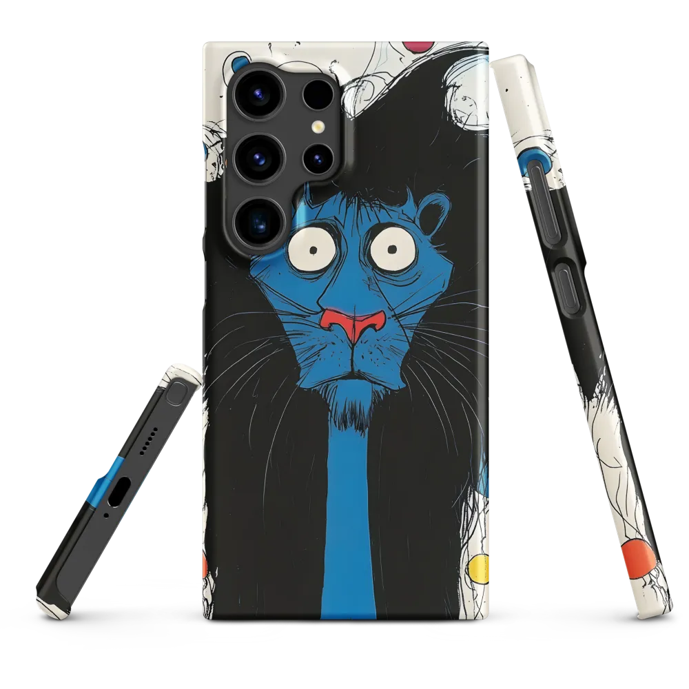 Whimsical Blue Lion