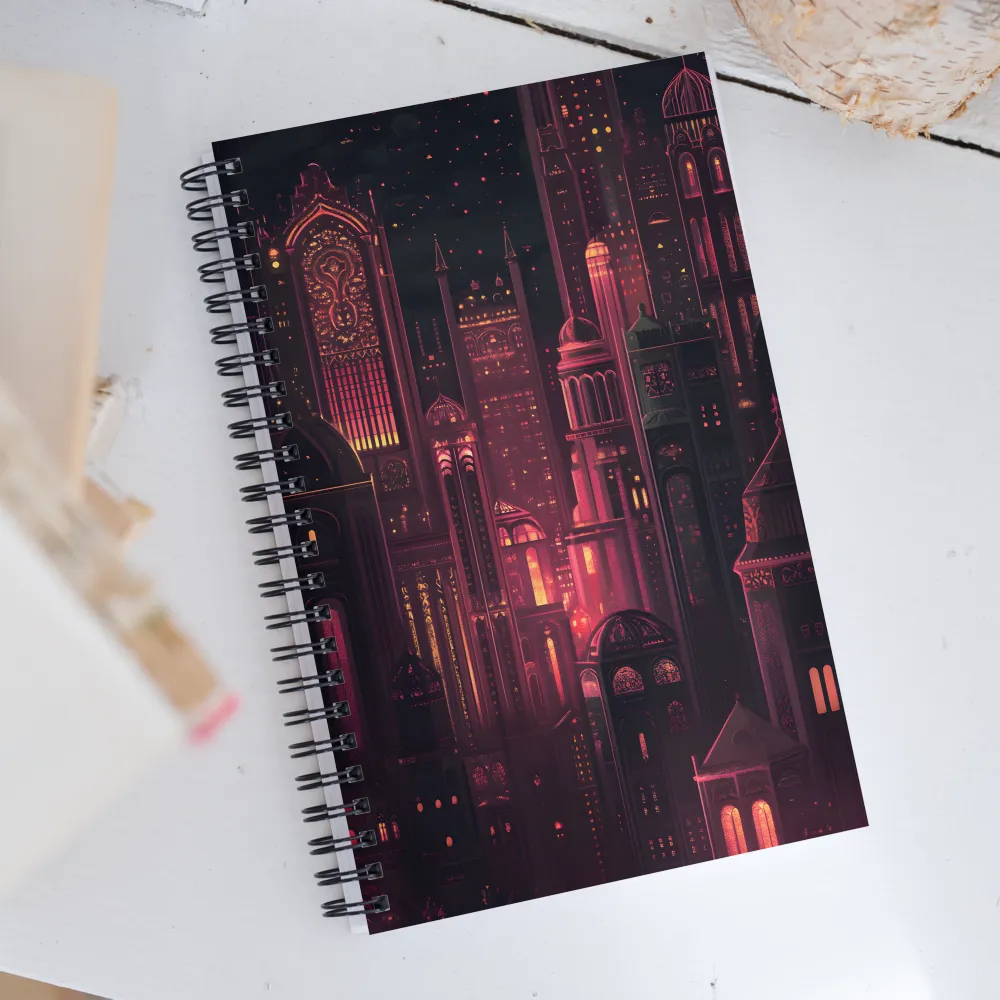 Mystical Metropolis: Dreams of Light | Spiral Notebook