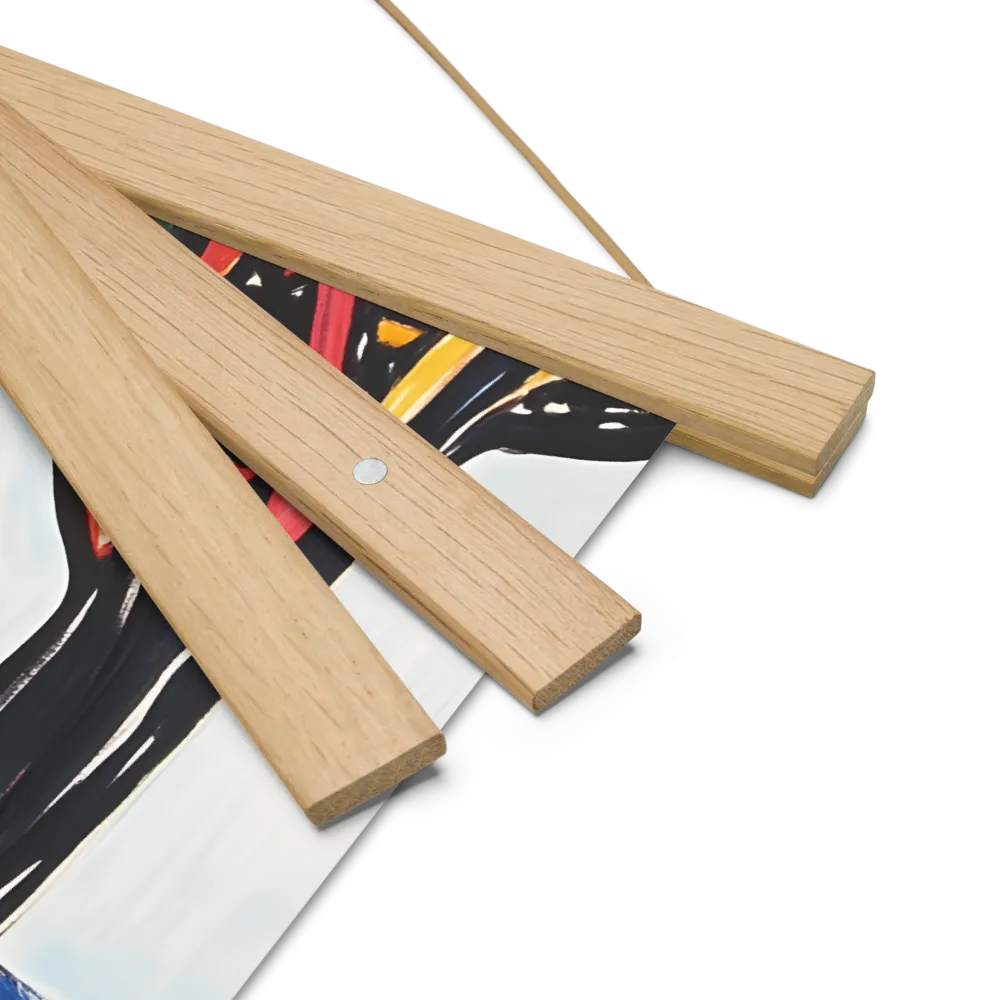 Vibrant Nature's Embrace | Poster With Oak Wood Hanger | 14″×14″