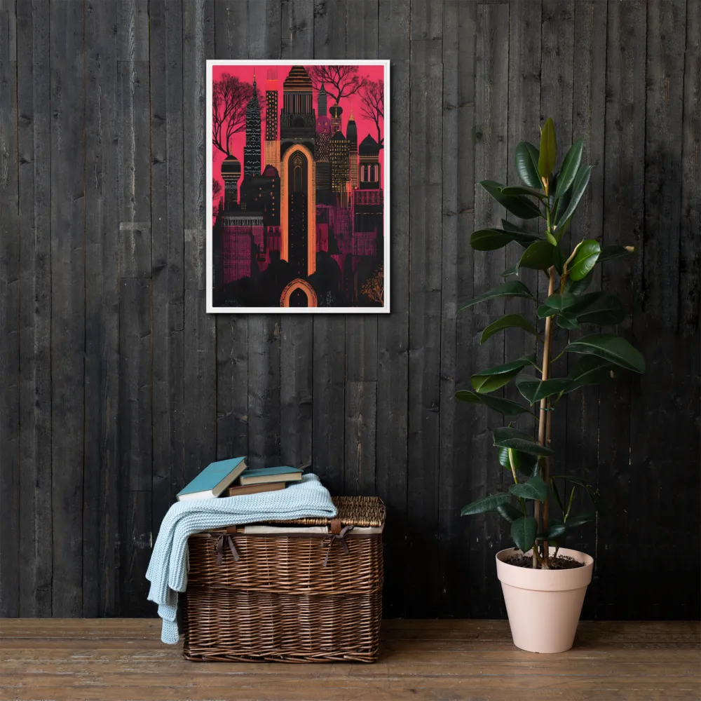 Urban Reverie | Canvas with White Frame | 20″×28″