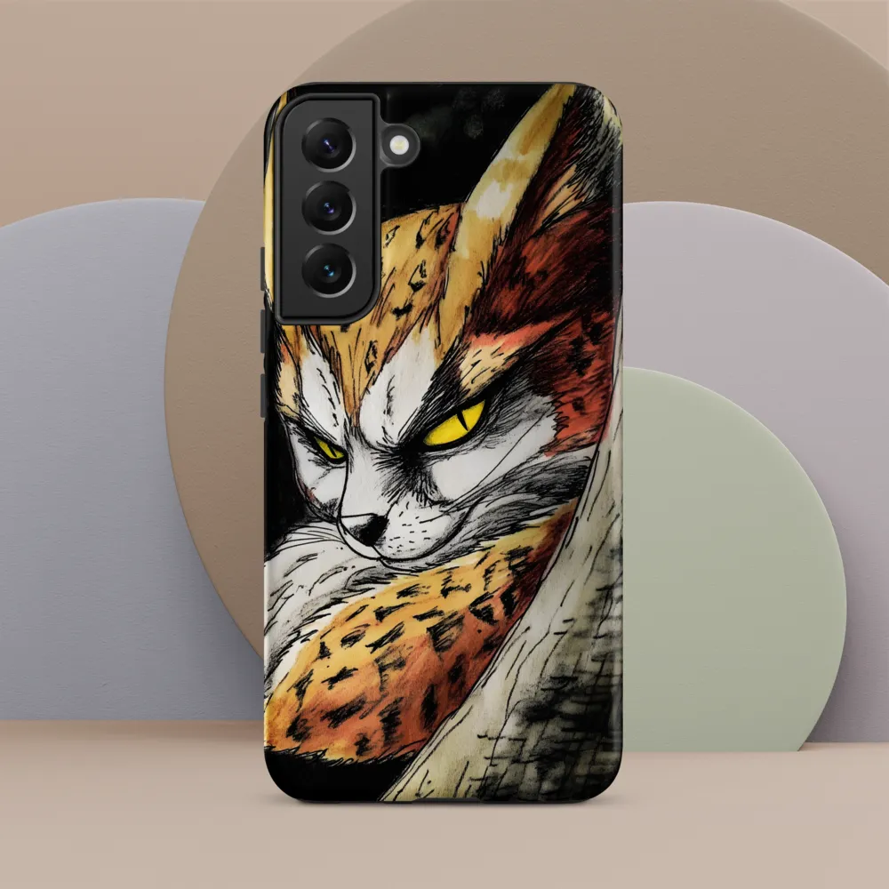 Fierce Gaze of the Wild Cat