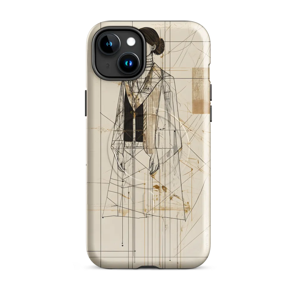 Elegance in Lines | Phone Case |  15 Plus | MagSafe® Tough Case | Glossy