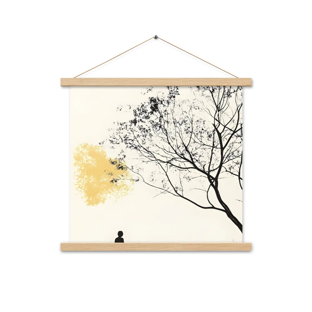 Whispers of Solitude | Poster With Oak Wood Hanger | 18″×18″