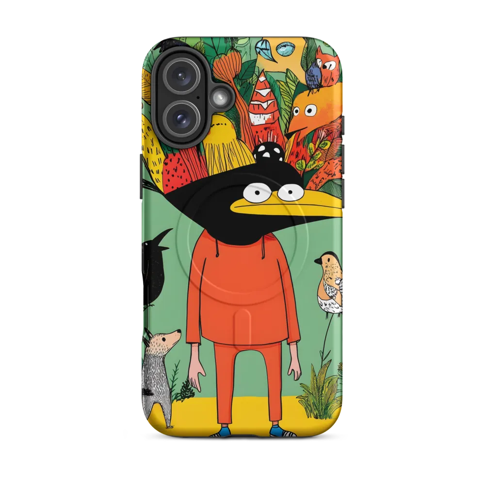 Whimsical Encounter in a Colorful Jungle