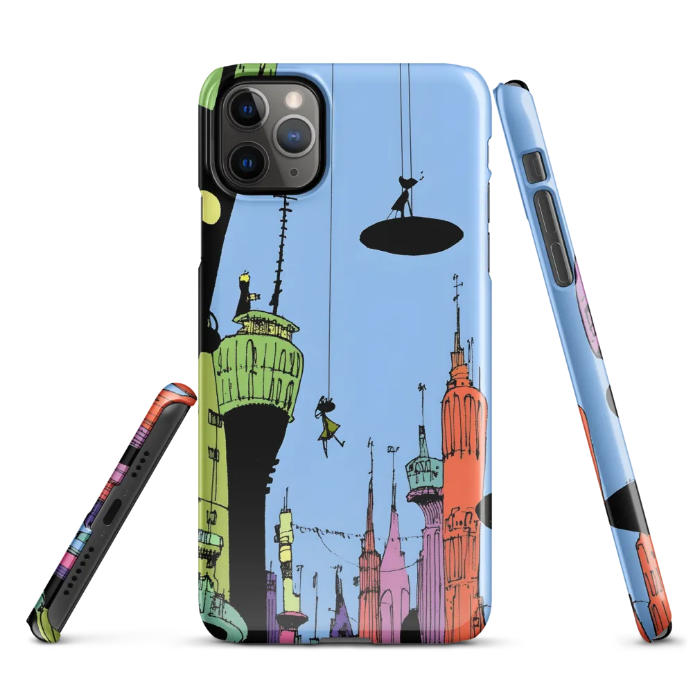 Whimsical Heights: A Futuristic Cityscape | Phone Case |  11 Pro Max | Snap Case | Glossy