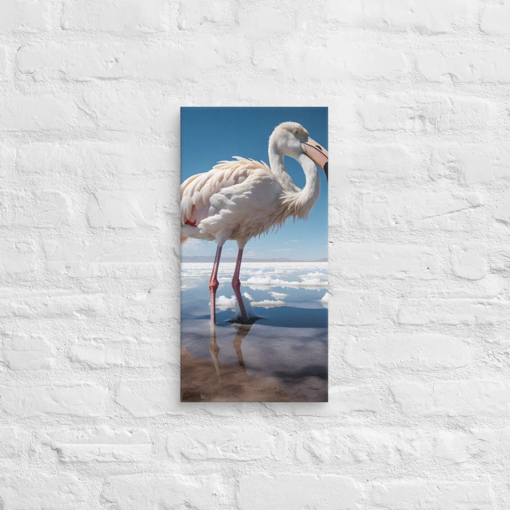 Graceful Solitude of a Flamingo | Canvas | 10″×20″