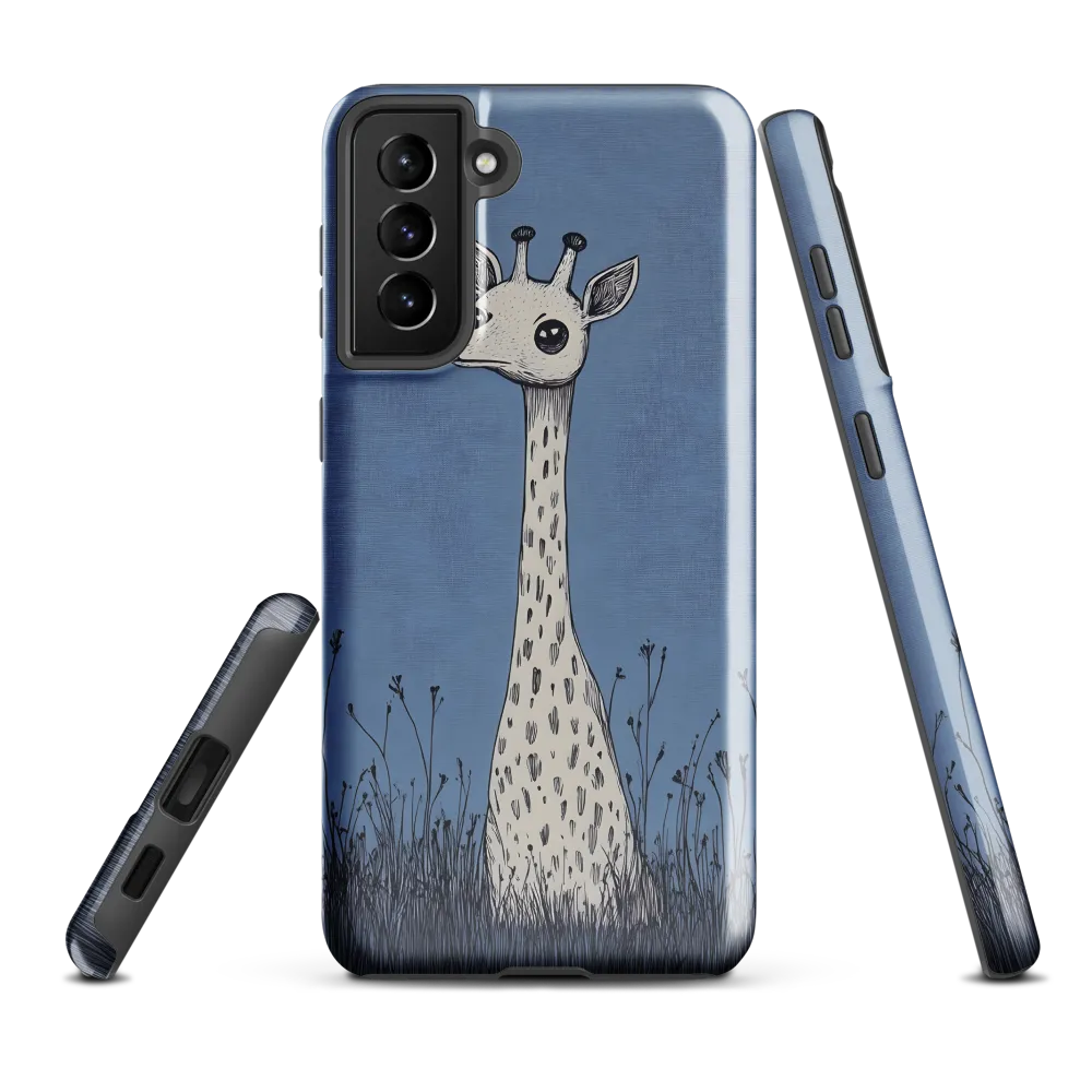 Whimsical Giraffe in Blue
