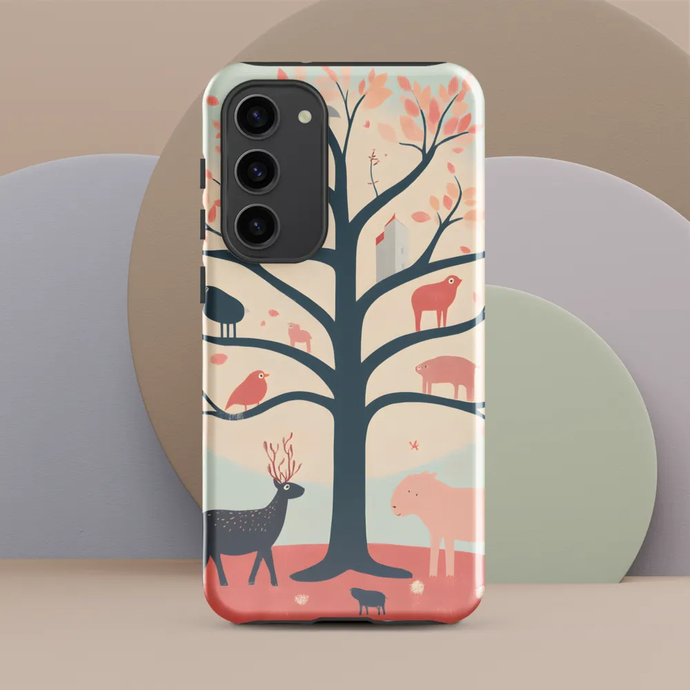 Whimsical Tree with Playful Creatures