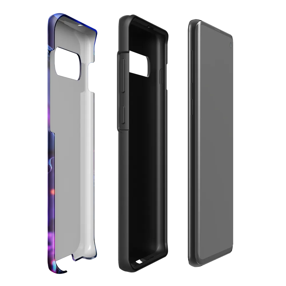 Neon Dreams: A Cyborg's Mystique | Phone Case |  S10 Plus | Tough Case | Glossy