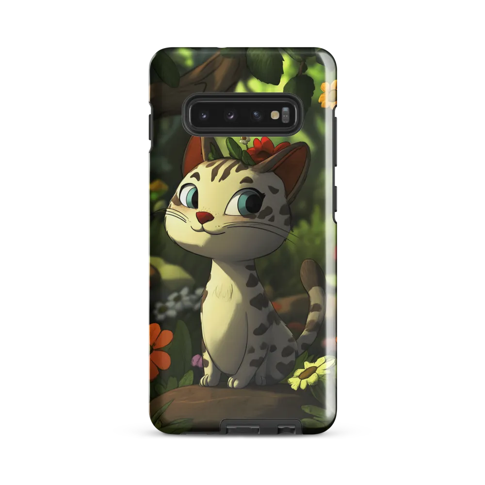 Whimsical Forest Cat | Phone Case |  S10 Plus | Tough Case | Glossy