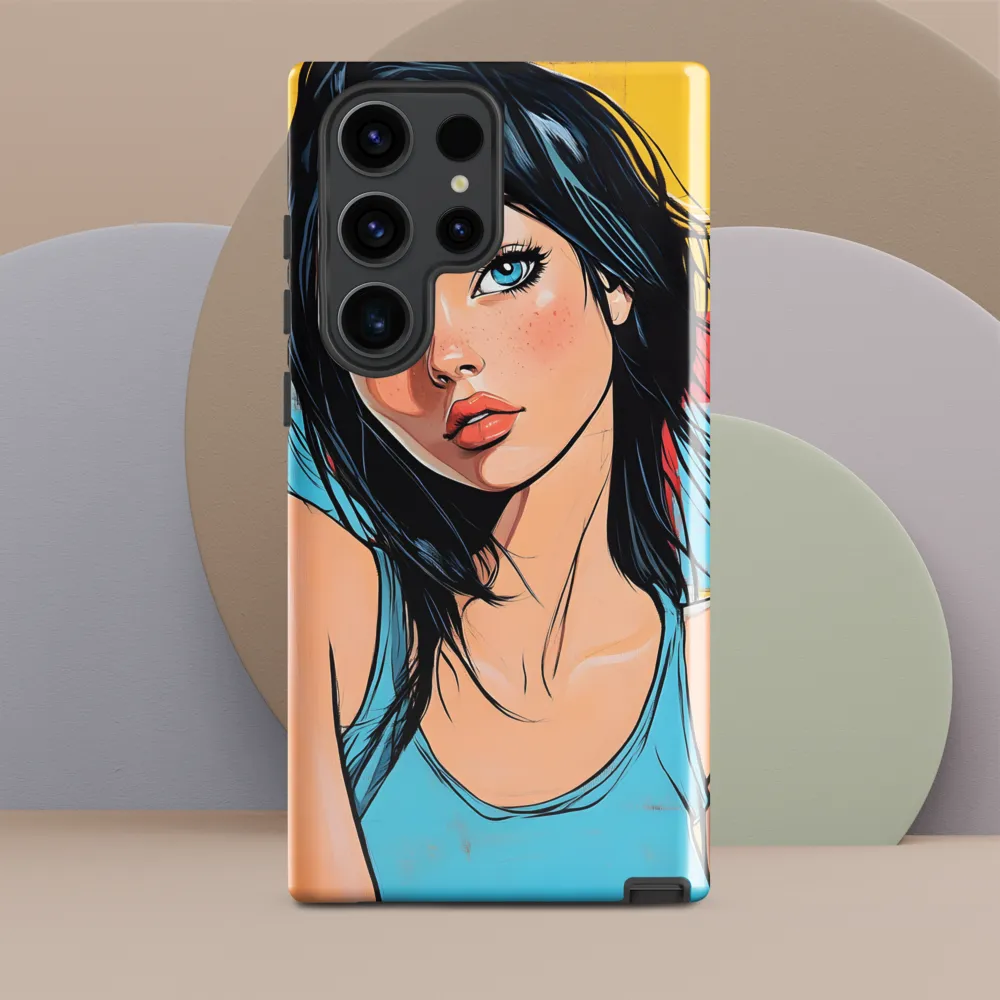Vibrant Portrait of Modern Youth | Phone Case |  S23 Ultra | Tough Case | Glossy