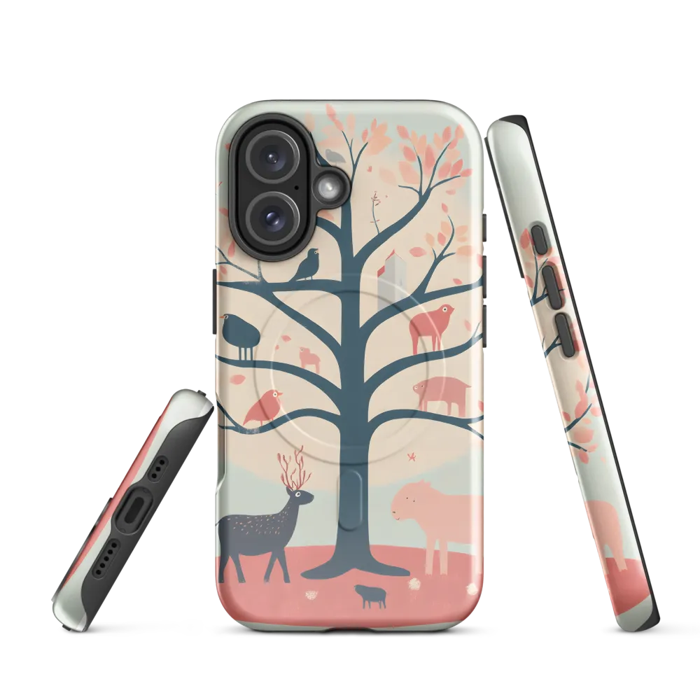 Whimsical Tree with Playful Creatures