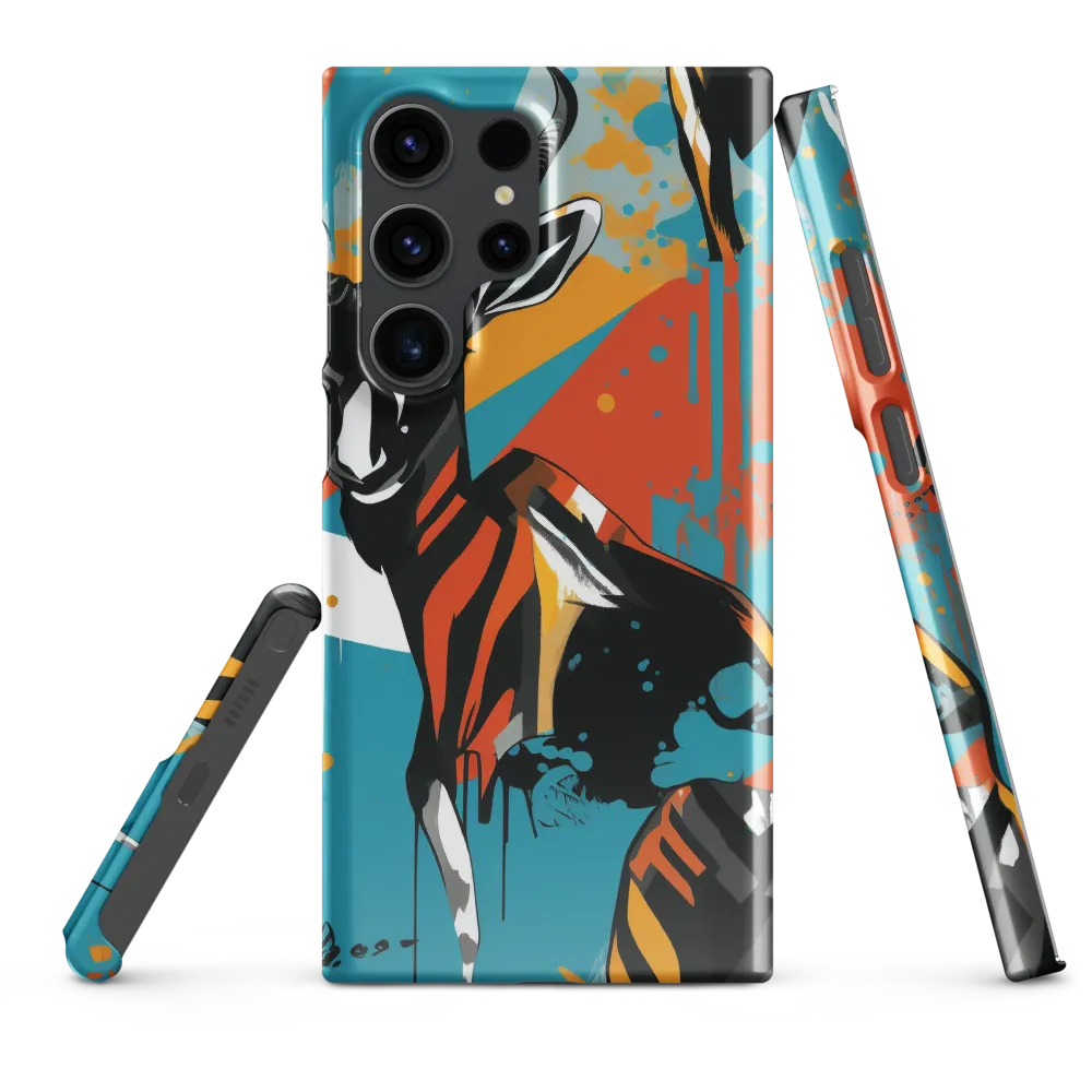 Dynamic Antelope in Vivid Abstract