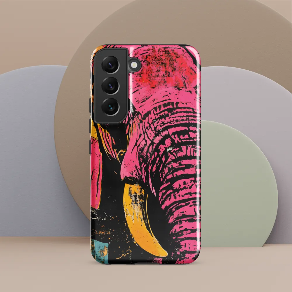 Bold Encounter: The Vibrant Elephant | Phone Case |  S22 | Tough Case | Glossy