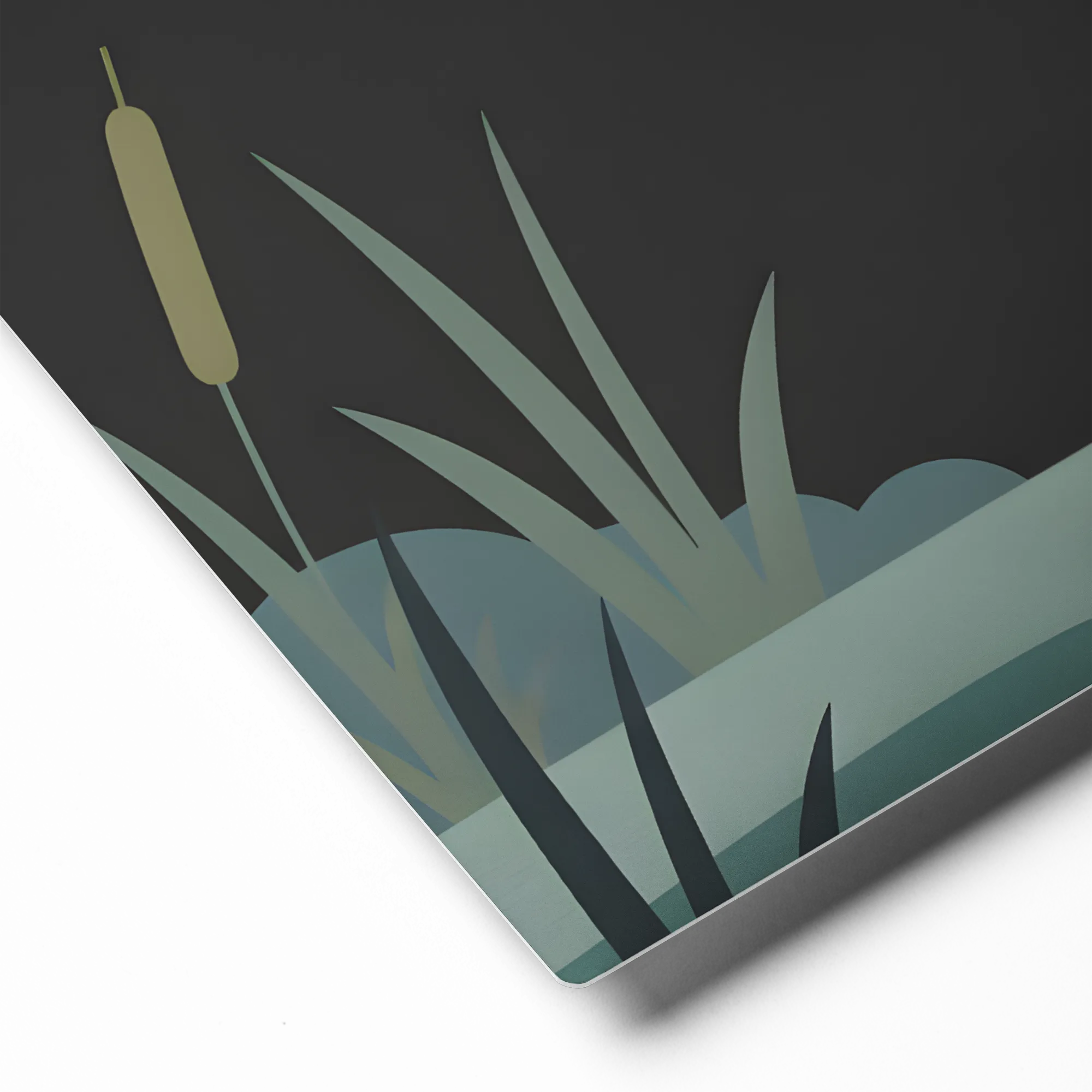 Marsh Heron 
 Metal Print | 12″x 12″